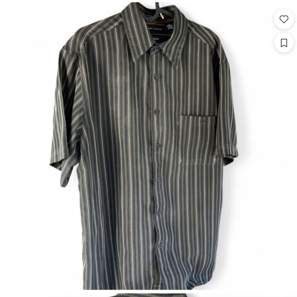 Brown and Black Striped Shirt by HAGGAR - Picture 1 of 7